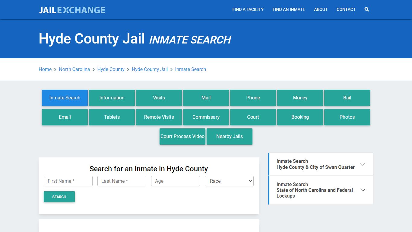 Hyde County Jail, NC Inmate Search: Roster & Mugshots - Jail Exchange