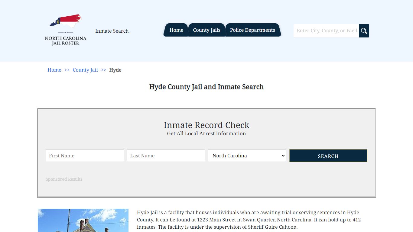 Hyde County Jail and Inmate Search - North Carolina Jail Roster